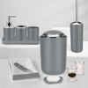 IMAVO Grey Bathroom Set,22Pcs Bathroom Accessories Set with Shower Curtain,Trash