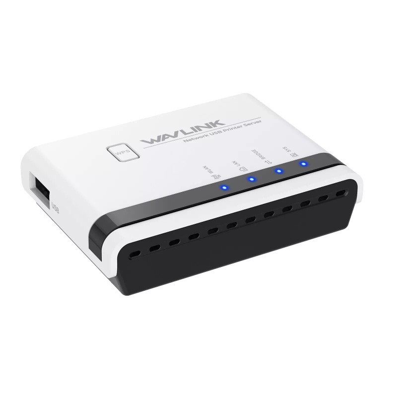 WAVLINK 480Mbps USB 2.0 Wireless Printer Adapter Server WiFi 10/100Mbps