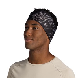 BUFF®| Fascia CoolNet UV® Wide Confortevole, Protezione UPF 50, Sport, Elastico, Materiale riciclato, Alta qualità, Taglia unica Nero