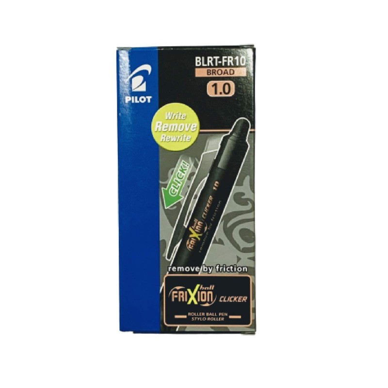 Pilot Frixion Clicker Retractable Gel Pen Black Plastic Strong Rubber