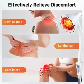 Hoakya Infrared Light Therapy Lamp, 275W Near Infrared Heat Lamp for Body or Pain and Muscle Aches Therapy, Adjustable Red Light Therapy Set