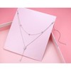 Flyow Layered Necklace S925 Sterling Silver Teardrop Double Choker Y
