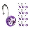 Sunlit Luxury Design Round Purple Diamond Crystal Gem Bling with