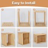 tonchean Wooden Cabinet Tray Dividers 6 Tier Baking Cookie Sheet