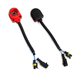 FainWan 2pcs D2S D2R D2C Xenon HID Bulb/Kit Socket AMP Wire Cable Plug Adapter Connector Harness - Easy Plug and Play for Replacement Ballast Application or Retrofit Project Headlight or Fog Lamp