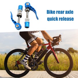 A ABSOPRO Universal Blue Bike Bicycle Quick Release Clamp Seat Set of 2