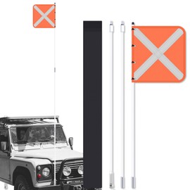 ZYEMILE 10ft High-Visibility Sand Safety Flag with Reflective Material, Quick Connector & Storage Bag – ATV/UTV Off-Road Flag for Dune Buggies, Beach Riding, Sand Dunes – Durable & Easy-to-Install for Outdoor Adventures