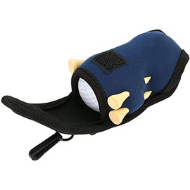 Liroyal Golf Ball Case, Golf Pouch, Golf Ball Storage, Mini Holder, Ball Bag, Ball Case, Includes 2 Balls and 4 Tees, Can be Stored; Includes a hook that can be attached to your bag, compact design that does not interfere with playing, lightweight and waterproof