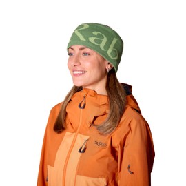 Rab Knitted Logo Headband - Fleece Ear Warmers for Trail Running, Trekking, & Skiing - Dark Fig Green/Fig Green - One Size