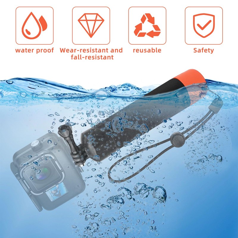 Float Handle, Action Cam Accessory Handler for Go Pro Hero