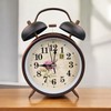 GMMH Retro Analogue Alarm Clock, No Ticking, Table Clock, Bedside
