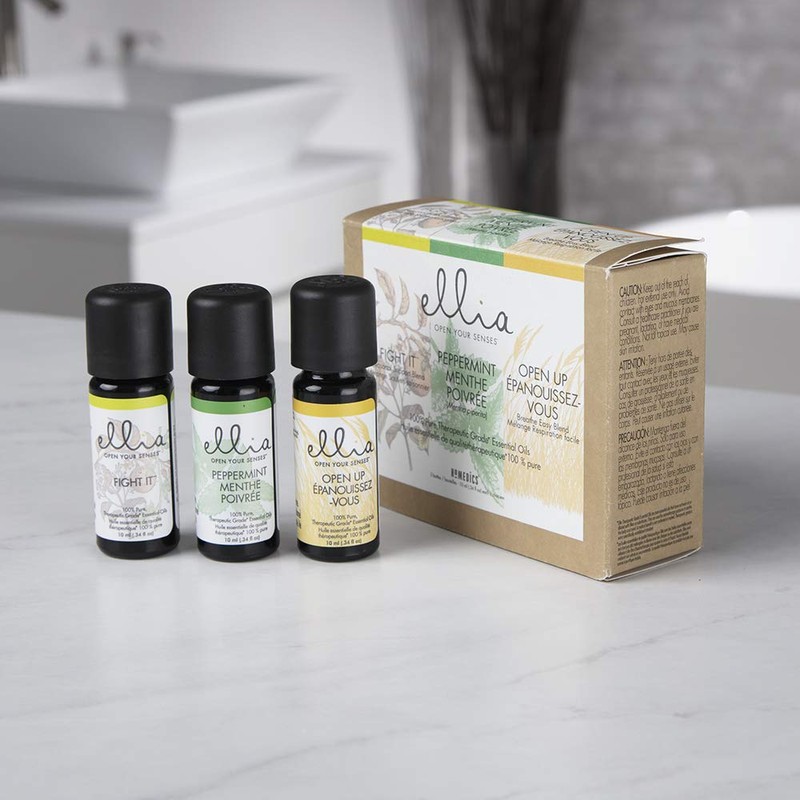 Ellia Essential Oil Set, Breath Deep, with Peppermint, Open Up