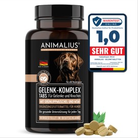 Animalius® Joint Tablets for Dogs Extra Small [For All Dog Breeds] - with Green-Lipped Mussel, MSM & Devil's Claw - Tested Dog Tablets for Normal Bones and Joints - Pack of 120 [Preventive]