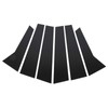 6Pcs B Pillar Posts Trim Glossy Black Exterior Window Decal