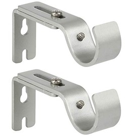 Anndason Heavy Duty Adjustable Curtain Rod Brackets Rod Holders for 1 Inch Rod, Silver Color, (Set of 2)