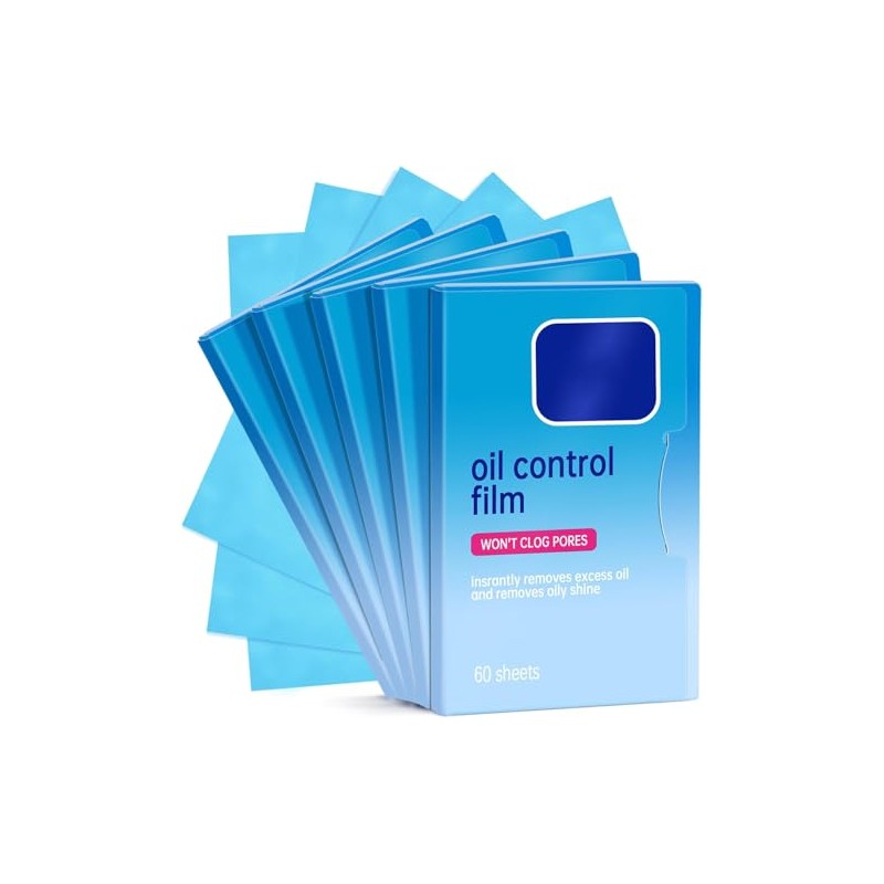 Oil Control Film Blotting Film, 60 Sheets, Pack of 5