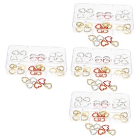 Healvian 120pcs Nail Rhinestones Gems Heart Charms Nail Art Rhinestone Glue Gel for Decoration