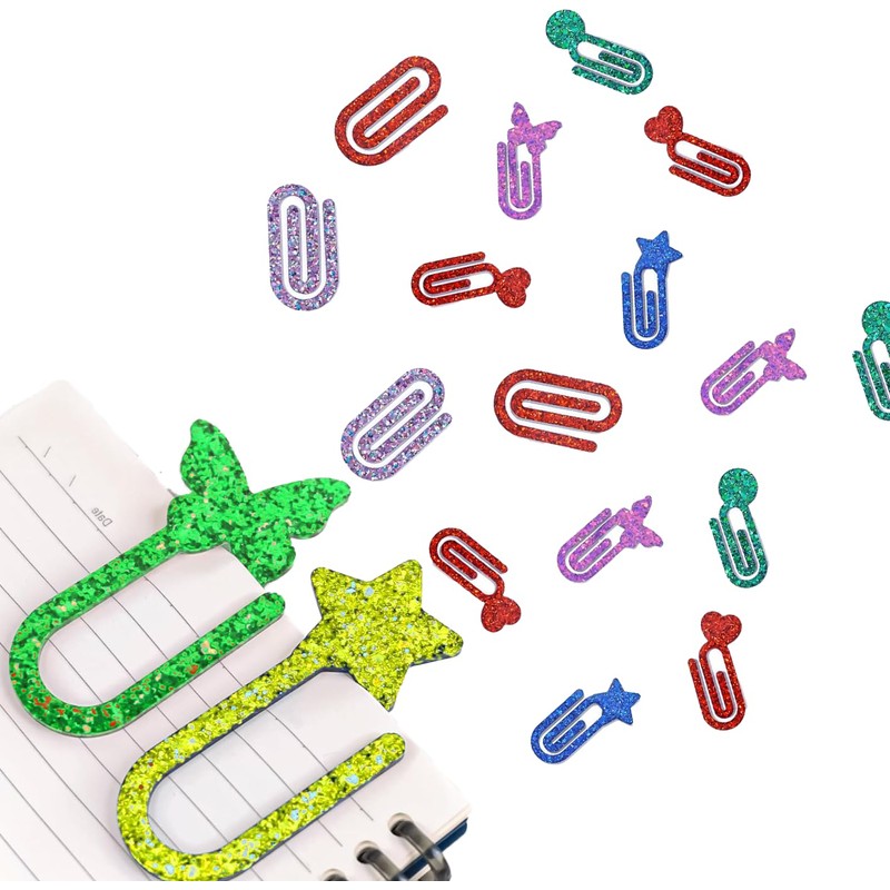 Aotunbey, 2 Pack Resin Paperclip Shape Bookmark Silicone Mold 9-Cavity