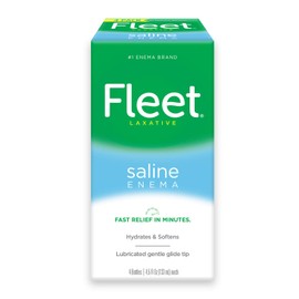Fleet Fleet Laxative Saline Enema for Adult Constipation, 4.5 fl oz, 4 Bottles