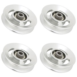Cerlingwee Fitness-Riemenscheibenrad, 4 Stück, Aluminiumlegierung, Fitness-Riemenscheibenrad, Heim-Fitness-Aufsätze, Teil, Übung, Krafttraining, Zubehör für 10,5 Mm Bohrungsdurchmesser (90