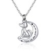 OutstandLong Cute Dog Animal Urn Necklace for Ashes Pet Paw