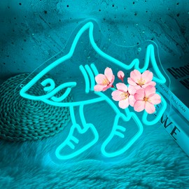 Italian Brainrot Tralalero Tralala Neon Sign, Shark in Sneakers Dimmable Funny Figures Neon Light Wall Sign for Bedroom Club Cafe Bar Collectors Aesthetic Décor Funny Fans Gifts(12.9 * 12.2in)