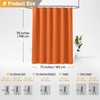 BTTN 78 Inch Long Shower Curtain - Linen Textured Weighted