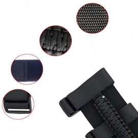 1 Piece Grab Handles for Jeep, Car Grab Handle, Grab Handles Set, Roll Bar, Grab Handles, for Off Road Modification Grips Accessories, Compatible Jeep Wrangler TJ YJ JK (Black)