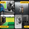 Chenteel Golf Bag Wall Mount Rack for Garage, Black Steel,