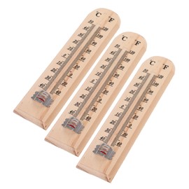 CAXUSD Professional Wall Thermometer Pcs Wooden Room Thermometers Accurate Temperature Gauge Home Office Use