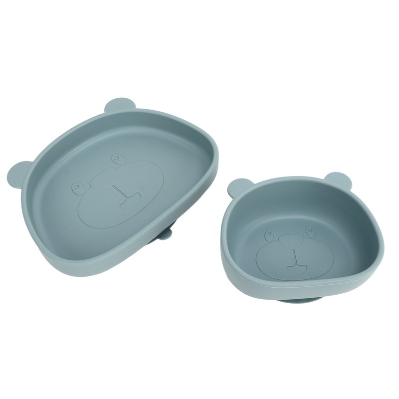 Baby Suction Plates Panda Shaped Powerful Suction Silicone Kid Suction