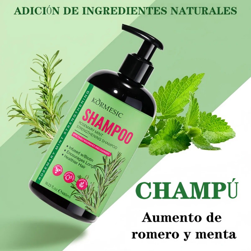 Shampoo Cola Caballo Romero Y Keratina Acelera Crecimiento