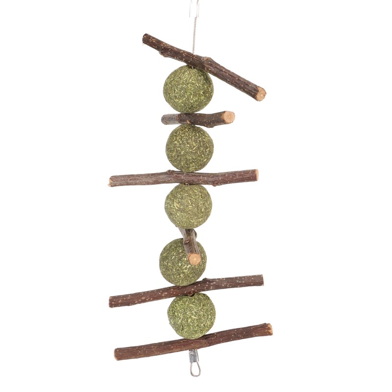 Rabbit Hanging Chew Toys Wood Grass Ball String Loofah Carrot