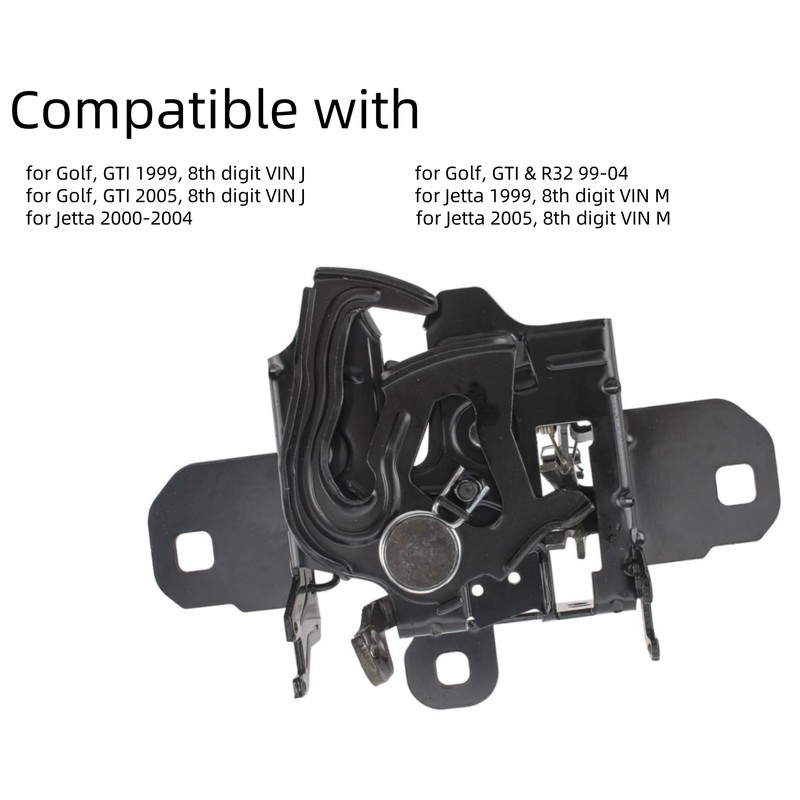 1J0823509 Hood Latch Lock Assembly Bar Replacement for Jetta Golf