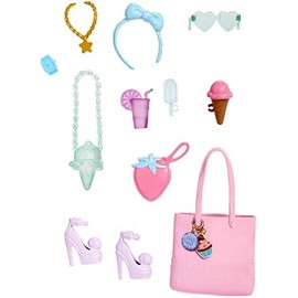 Barbie Fashion  Beauty Accesorios para Muñeca Día de Verano para niñas de 3 años en adelante