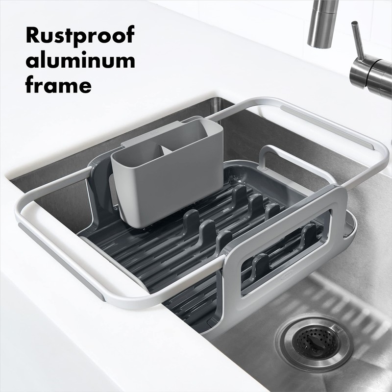 OXO Good Grips Extendable Over-The-Sink Aluminum Drying Dish Rack