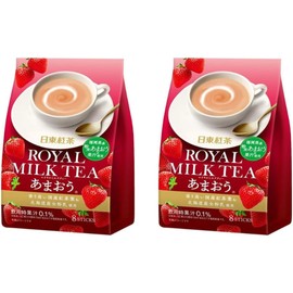 Nitto Royal Milk Tea Strawberry Milk Tea Powder 8 Sticks Pack Of 2 2024 Renewal Version