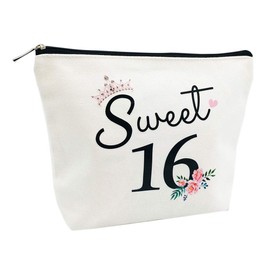 Sweet 16 Gifts for Girls 16th Birthday Gifts Ideas 16 Year Old Girls Sweet Sixteen Gifts for Teen Girls Cute Makeup Bag