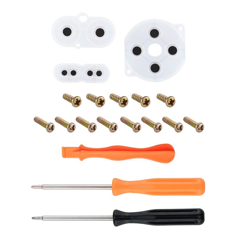 eXtremeRate Purple Replacement Full Set Buttons for Gameboy Color GBC