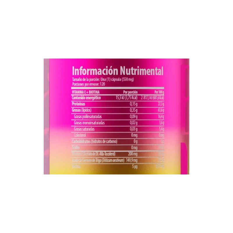 Solanum Vitamina E Biotina, Germen De Trigo 120 Caps Sfn