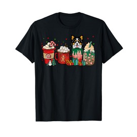 Christmas Papillion Dog Coffee Cups Xmas Winter Pet Dog T-Shirt