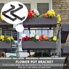 Kisangel 1 Pair Planter Box Brackets Flower Box Hanging Brackets