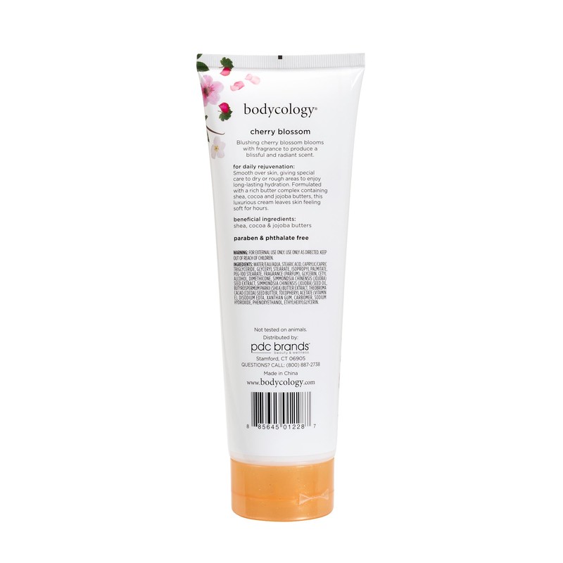 Bodycology Cherry Blossom Moisturizing Body Cream for Women, 8 Ounce