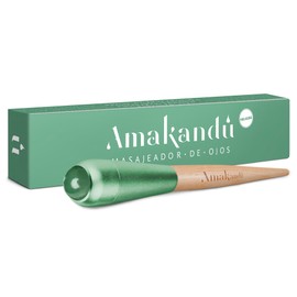 Amakandu Eye Massager Beech Wood Aventurine Stone Relaxing Effect, Wellness and Skin Beauty, Ideal for Eyelids and Dark Circles