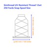 Simthread UV Resistant - Heavy Duty Outdoor Thread for Hand