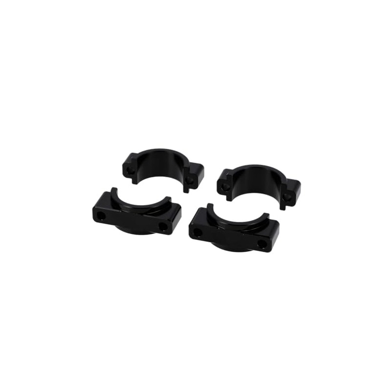 Set of CNC Mudguard Clamps with Screws, Black Anodised for