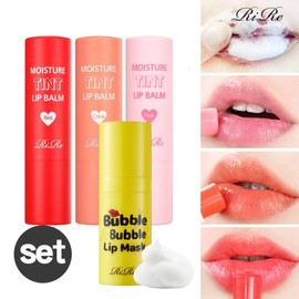 Lirr SET 리르 버블버블 각질제거 립 마스크 12g+모이스처 틴트립밤 3.5g SET Lir Bubble Bubble Exfoliating Lip Mask 12g + Moisture Tint Lip Balm 3.5g