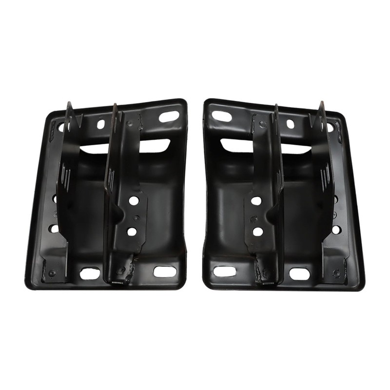 munirater 2Pcs Front Bumper Bracket Set Black Replacement for 2002-2018