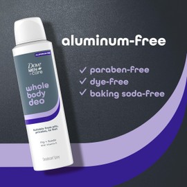 Dove Men+Care Whole Body Deodorant Fig & Suede For 72H Odor Protection from pits, privates, to feet 4 OZ