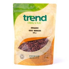 Trend Organic Goji Berries – Nutrient-Dense Antioxidant-Rich Superfood Perfect for Boosting Immunity & Energy - Certified Organic, Vegan, Non-GMO, No Additives No Preservatives, Sun-Dried, Raw, 500g